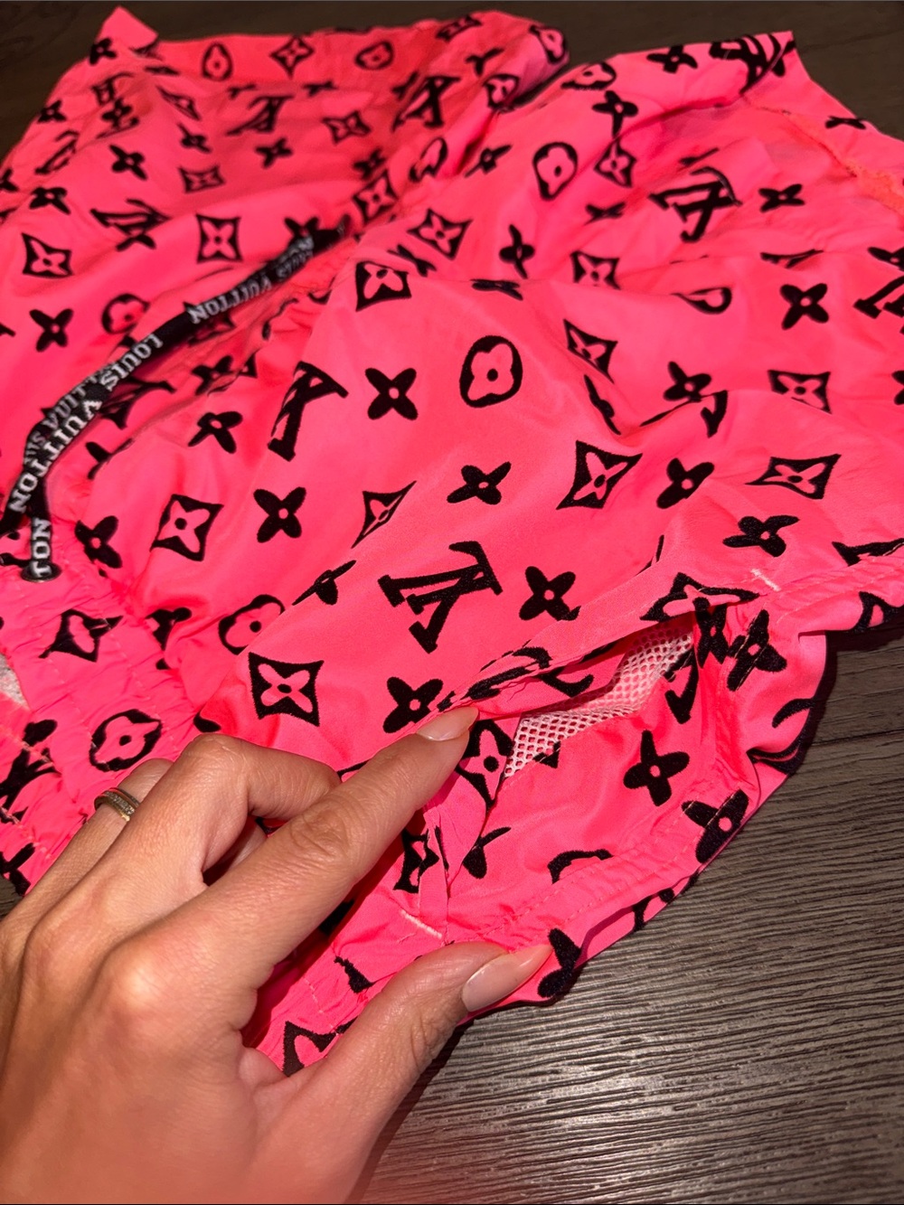 Louis Vuitton Hot neon Pink Monogram Swim Trunks - Picture 8 of 9